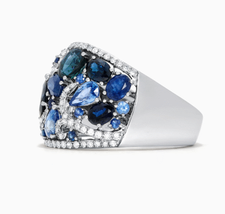 Blue Topaz Zirconia Ring