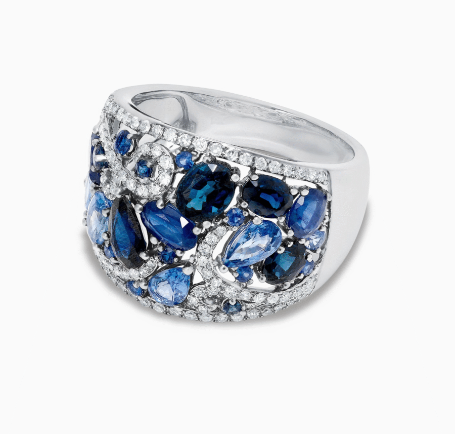 Blue Topaz Zirconia Ring - Image 2