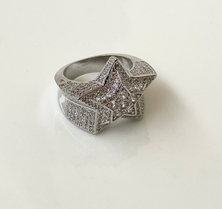 Pentagram Rhinestone Ring - Image 3